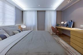 现代简约风格108平三居室卧室窗帘设计图