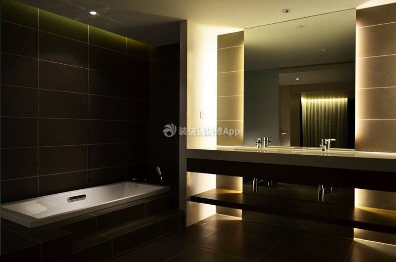 现代北欧风格100平米三居室卫生间浴缸图片
