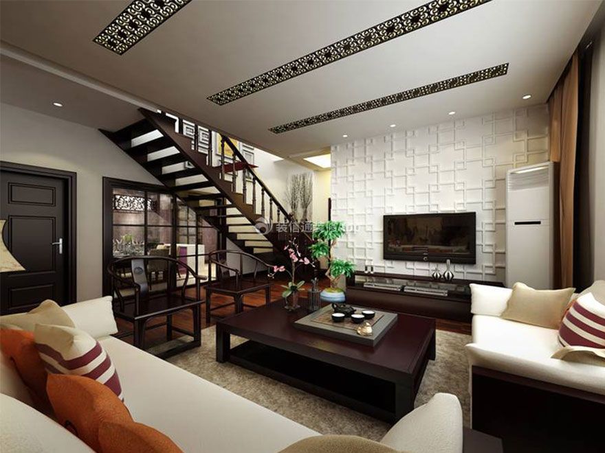 美式风格二居92平客厅家装设计效果图赏析