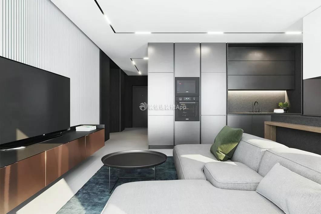 150平米四居室极简风格客厅沙发装修设计图