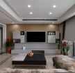 2023现代风格216平米五居室客厅电视墙设计图片