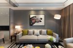 120平米三居室现代简约客厅沙发装修图片