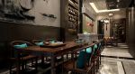 别墅400平新中式风格茶室实木茶桌设计图片