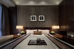 200平米别墅现代中式风格卧室台灯效果图欣赏