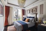 500平轻奢风格别墅卧室窗帘效果图片
