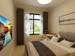 现代北欧风格80平小户型卧室窗帘装修设计图片