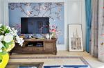 140平现代温馨风格家居客厅电视背景墙设计图