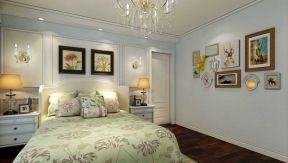 200平米别墅美式风格卧室背景墙装饰效果图