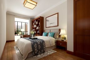 二居140平新中式风格卧室设计图