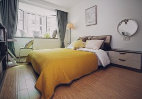 二居83平现代风格卧室窗帘装修设计图