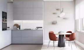 94平米二居室温馨风格餐厅厨房装修设计效果图