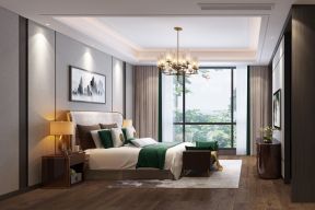 别墅450平新中式风格卧室装修设计图