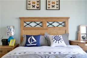 140平现代温馨风格卧室床头设计效果图片