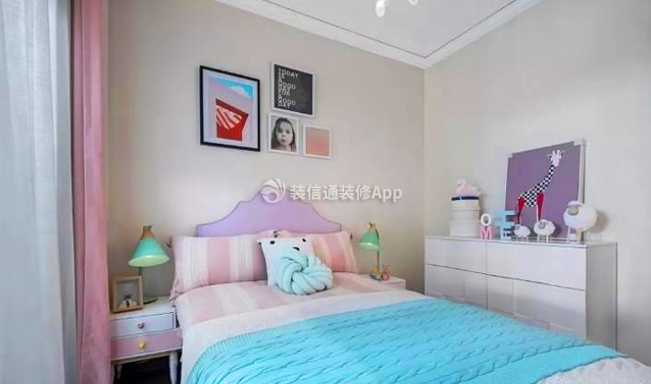 125平米簡約風(fēng)格三室兩廳兒童房裝修效果圖圖片
