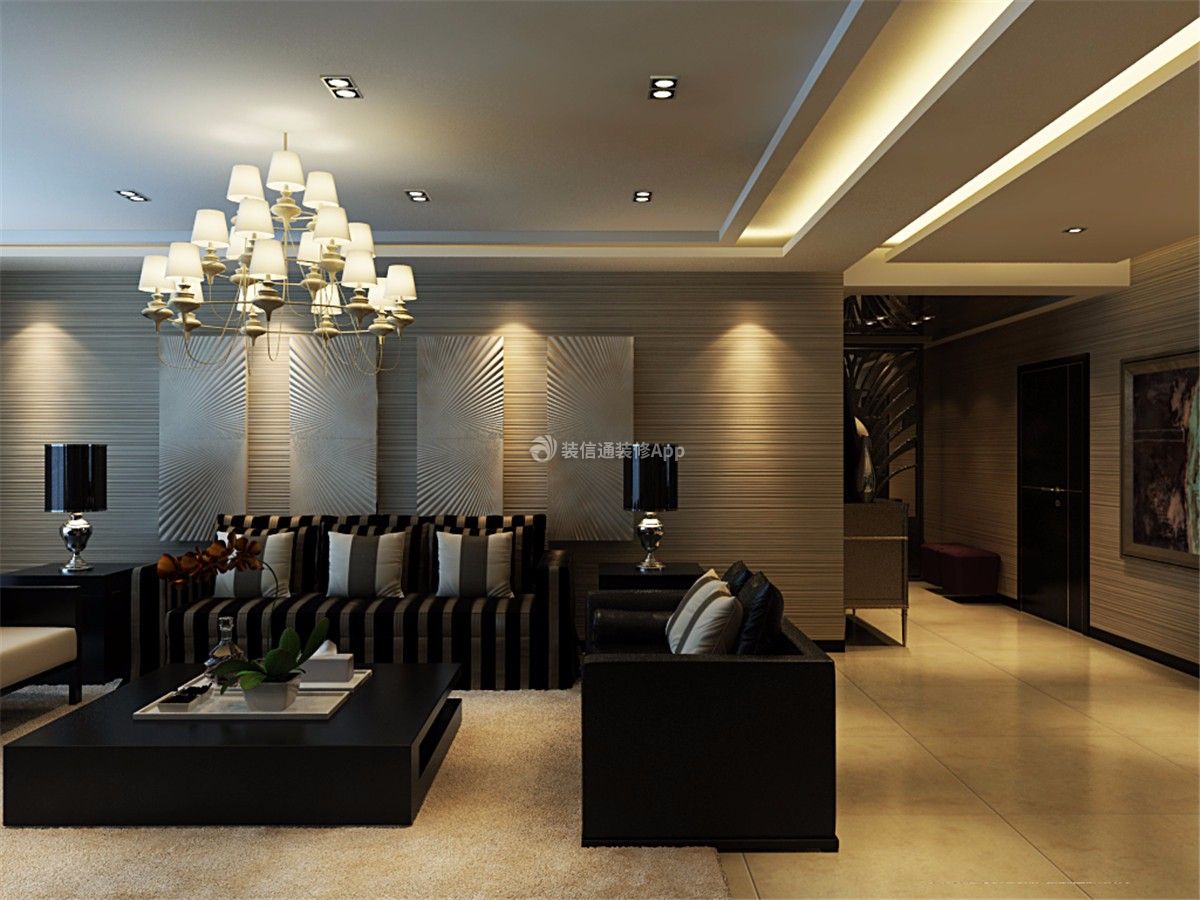 260平現(xiàn)代風(fēng)格客廳背景墻裝修效果圖