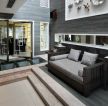 400平现代中式风格别墅客厅沙发装修效果图