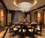别墅1200平中式风格餐厅装修设计图