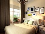 80平米二居室现代风格卧室窗帘装修效果图欣赏