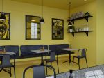 美式活力黄700平米酒吧背景墙装修效果图
