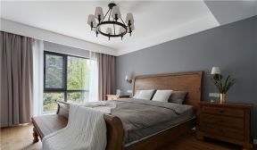 现代简约131平米三居室卧室吊灯装修效果图欣赏