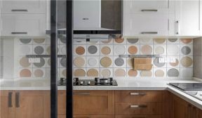时尚北欧风格115平米三居室厨房瓷砖设计图片
