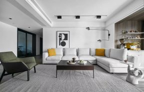 现代风格三居128平客厅沙发装修设计效果图