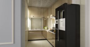 简约现代风格76平米两居室厨房冰箱装修效果图