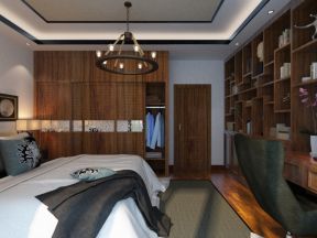 230平米中式风格复式卧室衣柜装修效果图欣赏