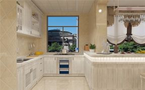 绿地城奢华欧式180平三居室厨房装修效果图