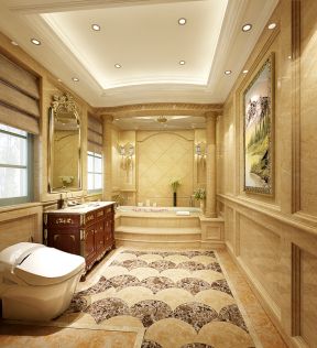 别墅600平法式风格卫生间浴室装修效果图欣赏