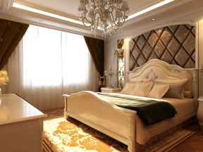 欧式风格240平米四居室卧室软包装修效果图