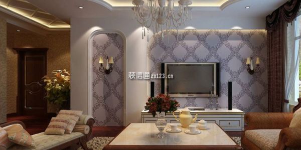 天津贻景台欧式风格130平米三居室装修效果图