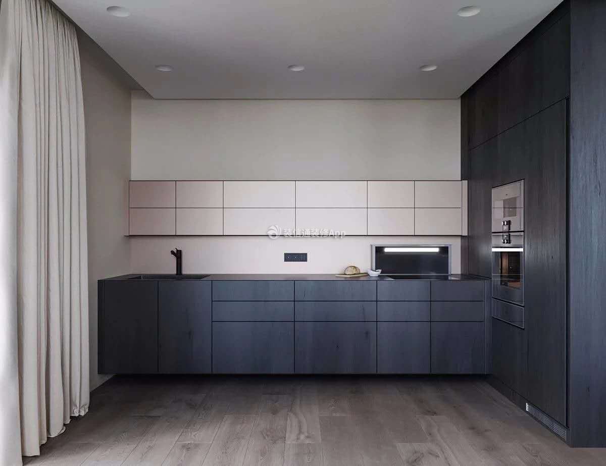120平米三居室现代风格厨房装修设计效果图