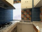 70平米两居室现代简约风格厨房墙面砖设计效果图