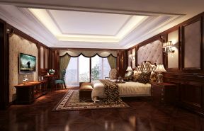 别墅300平欧式风格卧室装修图