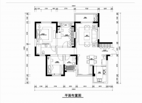 地中海风格120平三居室户型图