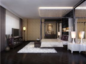 150平米四居室新中式风格卧室四柱床设计图片