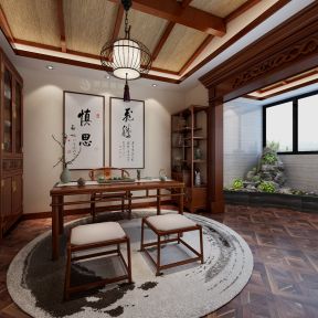 245平米四居室中式風(fēng)格吊頂裝修設(shè)計(jì)效果圖