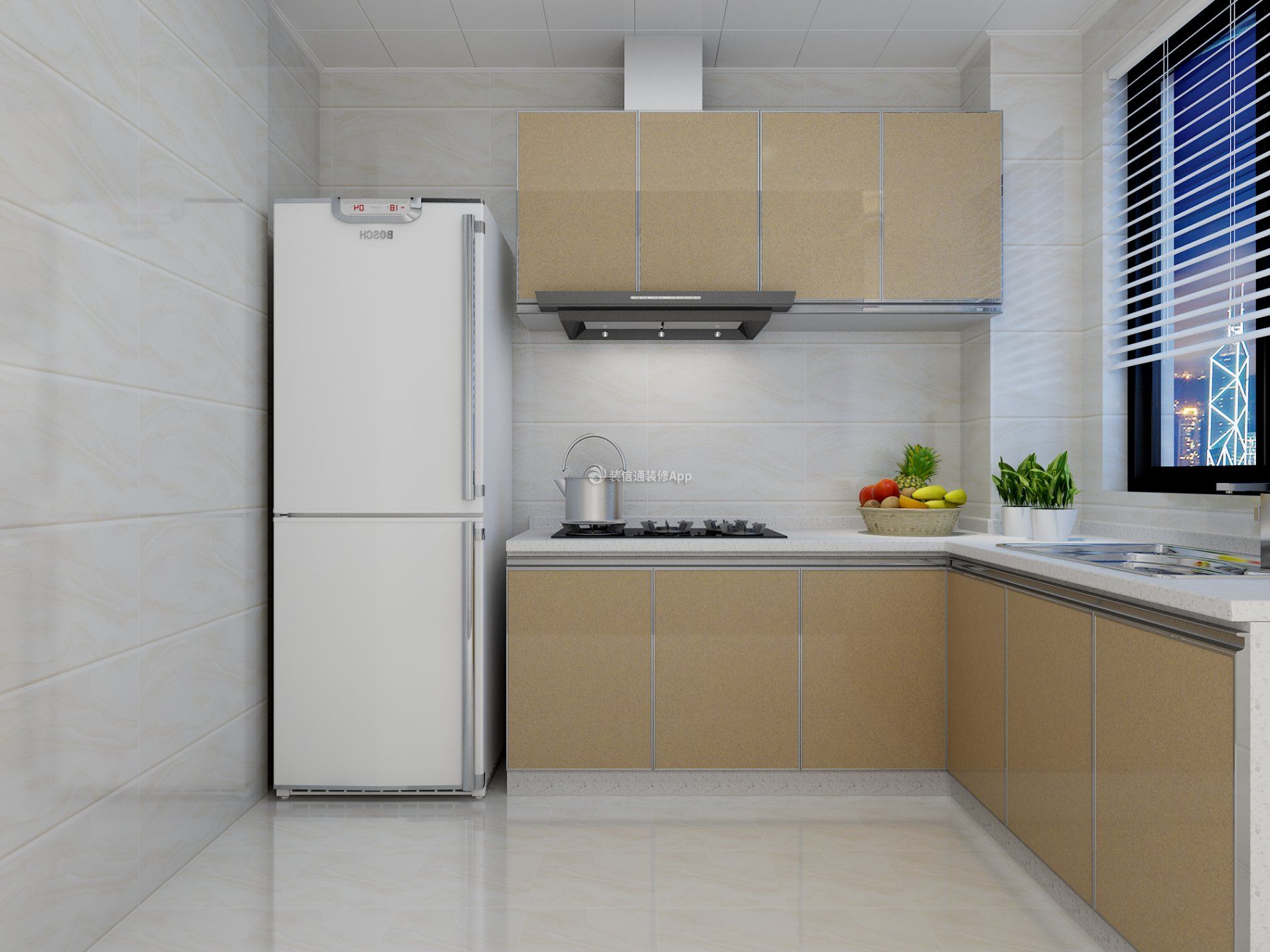 现代风格厨房设计 现代厨房橱柜效果图