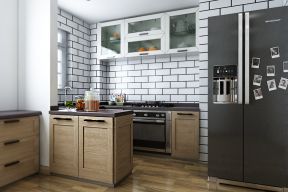 北欧风格140平米跃层厨房吧台设计图片
