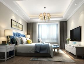 中式风格155平米三居室卧室装修效果图