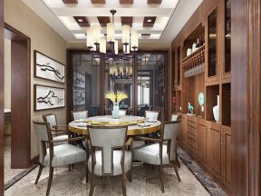 新中式风格160平四居室餐厅装修效果图