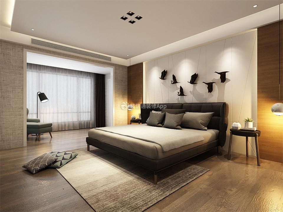 460平米跃层现代中式风格卧室装修设计效果图