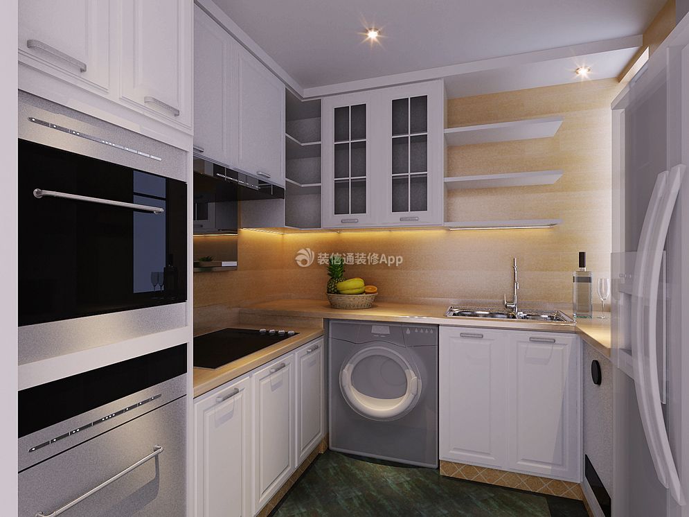 现代风格118平三居室厨房装修效果图
