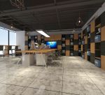 220平米现代风格办公室书柜装修设计效果图