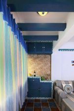 地中海风格123平米家居生活阳台瓷砖铺设图片