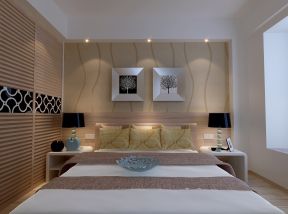 90平米现代风格三居室卧室衣柜装修效果图
