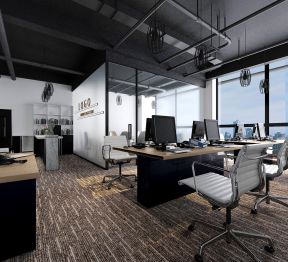 120平米现代风格办公室办公区装修设计效果图  2766