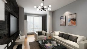 现代风格105平米三居室客厅沙发装修效果图