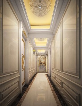 四居300平欧式风格走廊装修设计效果图赏析